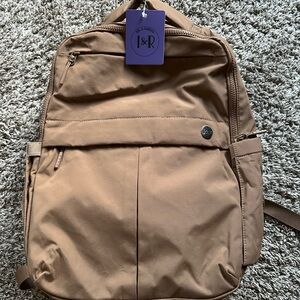 NWT Iris and Rainbow caramel backpack